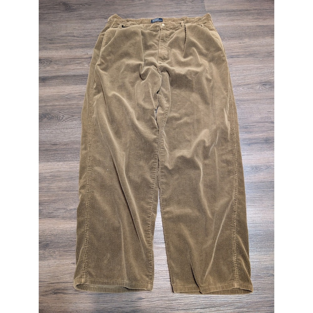 Polo Ralph Lauren Polo Cord Brown Corduroy‎ Pants Mens 38x30 Pleated Made in USA